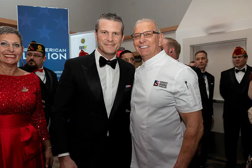 Pete Hegseth and Chef Robert Irvine at a formal corporate gala at The Westin Washington DC — District Pixel