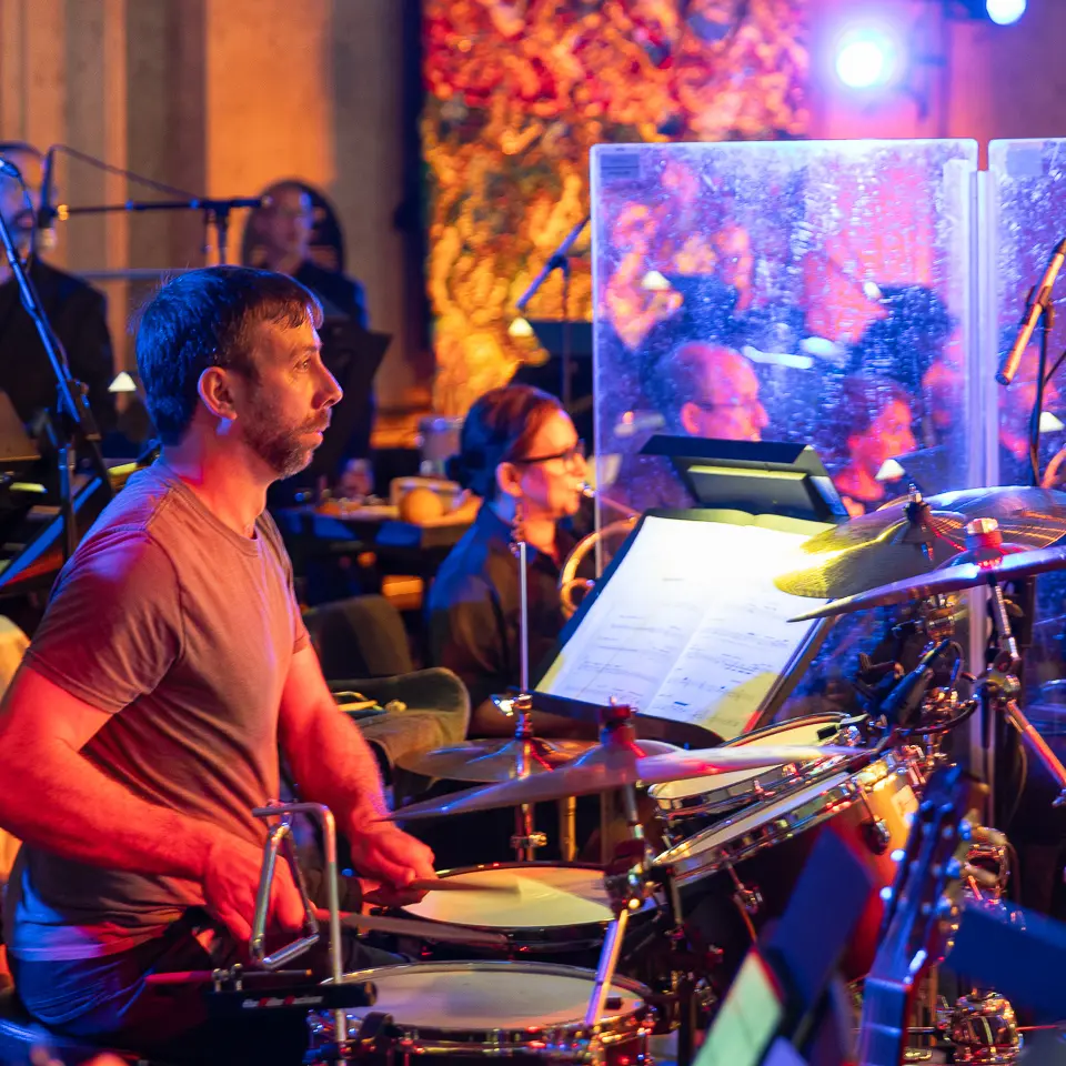 American Dream Orchestra orchestra stage lighting at the Milken Institute inauguration gala in Washington, DC