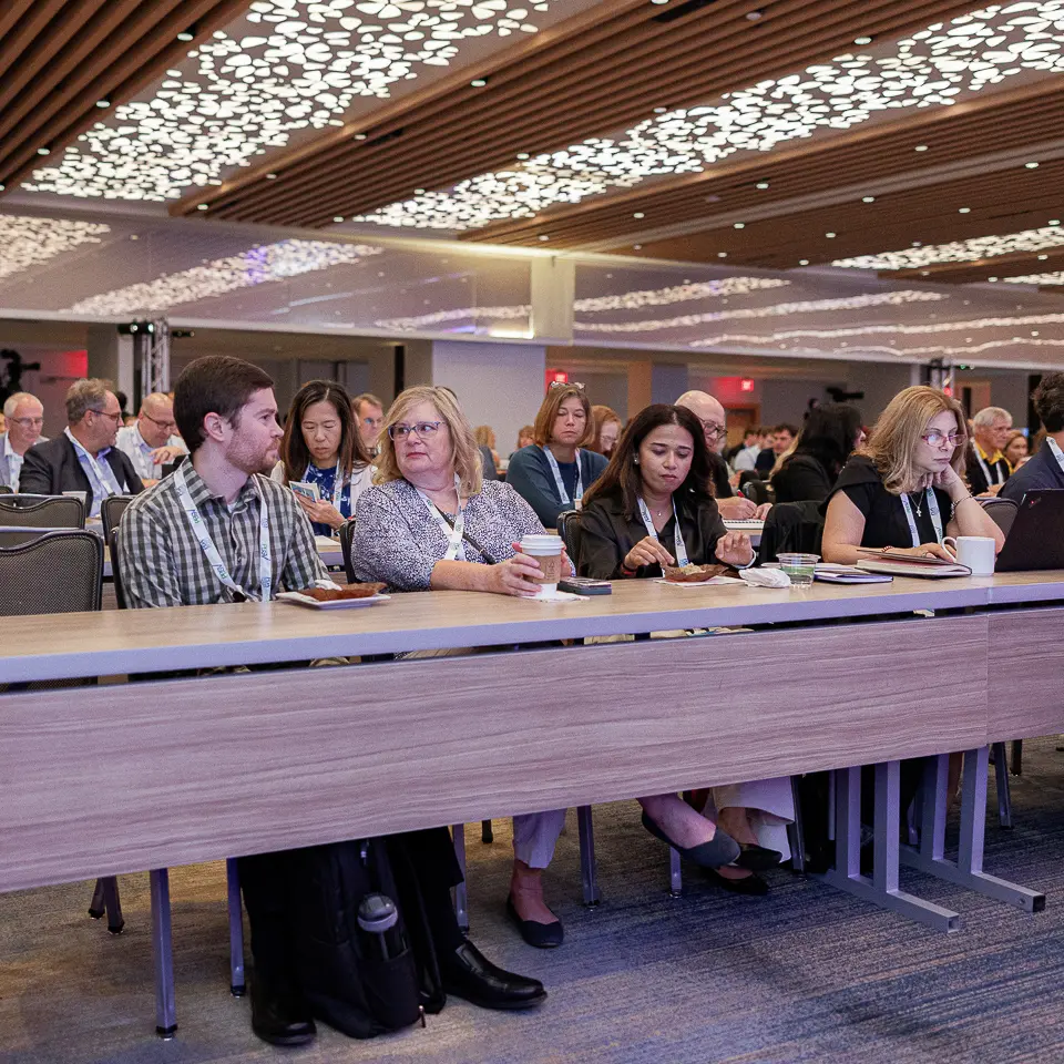 Conference attendees seated at tables during the FDA-PDA Annual Conference at The Westin Washington, DC
