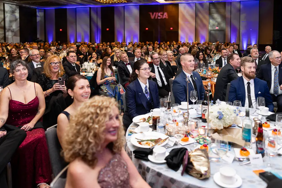 Audience reaction at the Herb Wegner Awards 2026 gala during the dinner program.