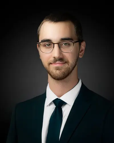 Business headshot of young man photographed in Washington DC by District Pixel